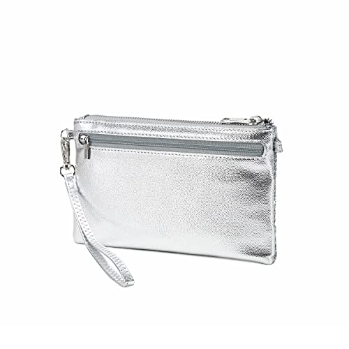 Sparkling Evening Clutch Silver Bride Purse for Wedding Bling Clutch Handbag for Party4