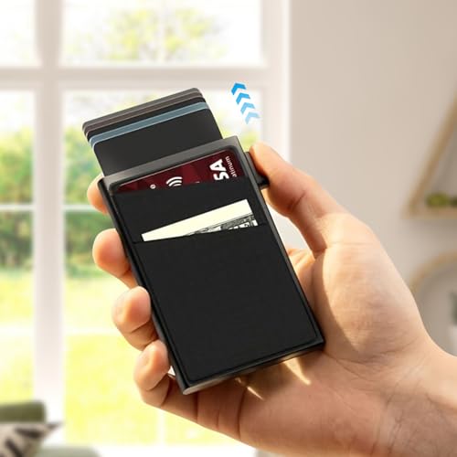 RFID Blocking Aluminum Alloy Credit Card Holder with Money Bag for Men3