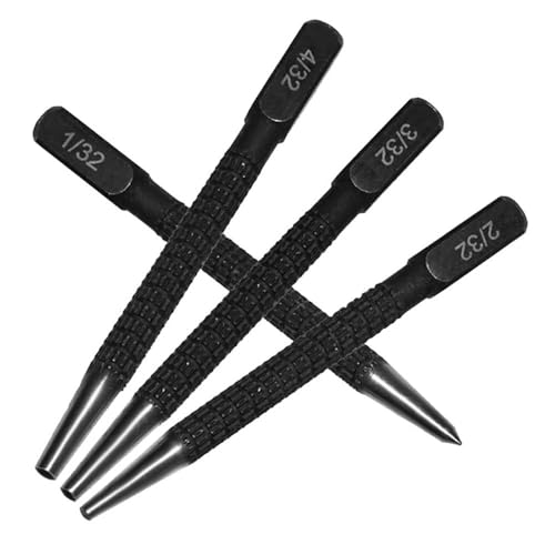 4 pièces pointeau acier jeu (1/32" 2/32" 3/32" 4/32")