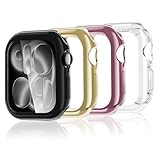 Yenwen Schutzhülle für Apple Watch Series 11 46mm, 4 Stück TPU Hülle Schutzfolie, Leicht Weiche Case Zubehör, Ultradünne Kratzfest Schutz Gehäuse