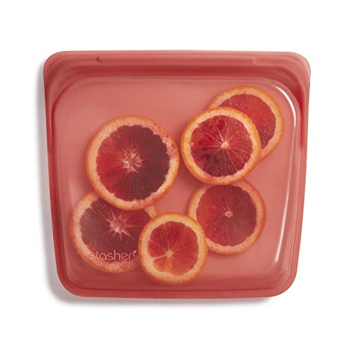 Image of Stasher Platinum Silicone Food Grade Reusable Storage Bag, Terra Cotta (Sandwich) | Reduce Single-Use Plastic | Cook, Store, Sous Vide, or Freeze | Leakproof, Dishwasher-Safe, Eco-friendly | 28 Oz