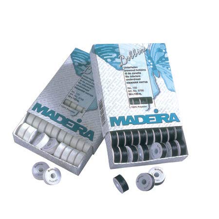 Madeira Bobbins No.150 - Scatola 50 x 120 m, colore: Bianco