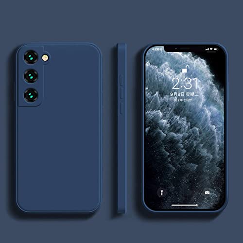 Coque silicone Samsung A73 5G bleu au toucher soyeux et premium