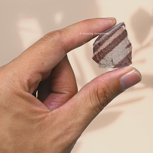 Image of Amazing Gemstone 2 Pieces Narmada Shiva Lingam Raw Crystals and Healing Stones, Natural Rocks for Tumbling and DIY Raw Stones and Crystals
