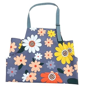 TOPPERFUN Damen Vintage Küchenschürze mit Blumenmuster