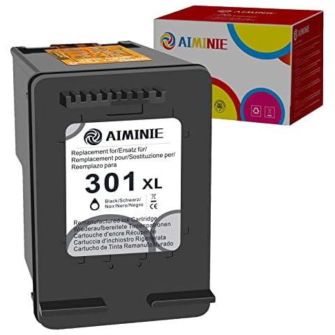 301XL Ink Cartridges Black High Yield, 301 Ink Cartridges Remanufactured for HP 301 XL Single Pack for HP Envy 4500 5530 5532 4502 DeskJet 1000 1010 2540 2050 1050 3050 OfficeJet 2620 4630 Printer Cover