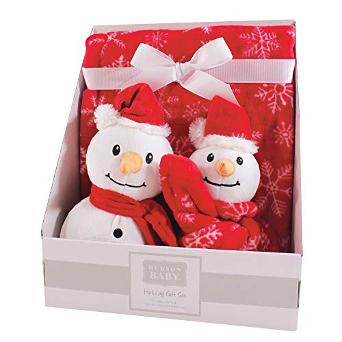 Image of Hudson Baby Unisex Baby Plush Blanket, Security Blanket and Toy Set, Snowman, One Size