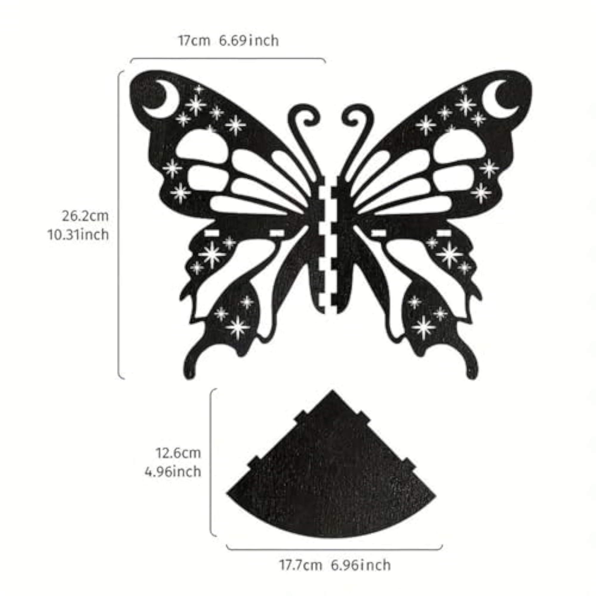 Butterfly Corner Shelf Wall Decor, Boho Wall Shelf