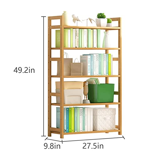 Forthcan-Libreria-a-5-Livelli-Libreria-Artistica-ModernaScaffale-alta-qualita-regolazione-altezza-libera-Scaffale-stabile-e-durevole-facile-da-montale-Scaffale-multifunzionale-70x25x125cm