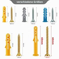 Dübel-Set für Heimwerker und Dekoration, ersetzen Sie Nägel zum Aufhängen von Bildern durch Trockenbaudübel für Bilderaufhänger, Rahmen, Leinwand, DIY, Beton und Trockenbauwände (ZZWallPlug270P) – Ansicht 2