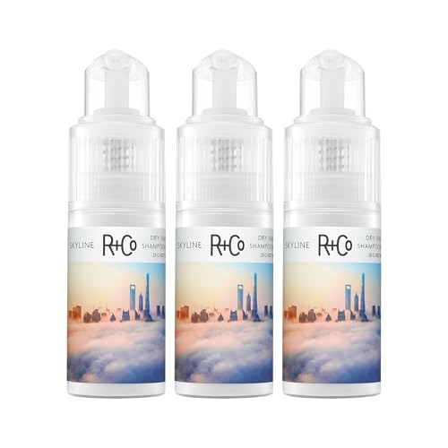 R+Co SKYLINE Dry Shampoo Powder – 3 Pack, Oil-Absorbing & Volumizing Hair Powder, Refreshes Hair Between Washes, All Hair Types
