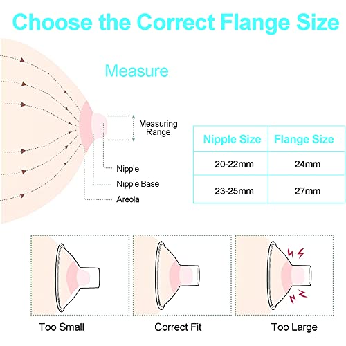 Momfresh Wearable Breast Pump Hands Free Breast Pump Bpa Free Silicone Flange 27Mm, Replacement Accessory For Portable Breast Pump Hands Free Pump Compatible With Most Models #TOP1