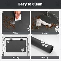 PADOOR Pet Feeding Mat-Absorbent Dog Mat for Food and Water Bowl-No Stains Easy Clean Dog Food Mat-Quick Dry Water Dispenser-Puppy Supplies Accessories — image 4