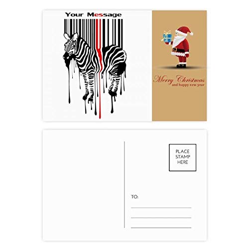 Cartes postales avec code rayé noir et rouge en lot de 20 pour écrire un mot