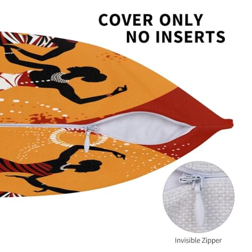 Kissenbezug 35x35 4er Set Leinen Kissenbezüge Afrikanisch Dekorative Sofakissen Zierkissen Ethnisch Couchkissen Outdoor Kissen Zierkissenbezüge Deko Kissen für Sofa Schlafzimmer Wohnzimmer -LI244 – Bild 6