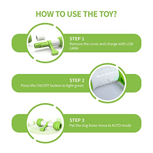PETGEEK Automatic Dog Bone Toy, Smart Interactive Pet Toys for boredoms, Electronic Dog Self Entertainment Toy, Safe & Durable Material PETGEEK Automatic Dog Bone Toy, Smart Interactive Pet Toys for boredoms, Electronic Dog Self Entertainment Toy, Safe & Durable Material