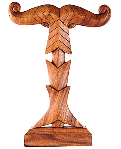 Windalf Vikings Irminsul Décoration en bois Tara 20 cm sur socle Figurine Viking Cadeau Symbole de fertilité Fait main Cover
