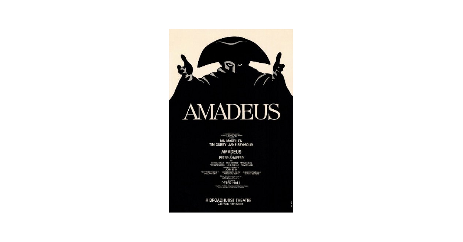 巨大ポスター「アマデウス 」US版 1984年初公開 ロール状態 片面印刷 巨大ポスター「アマデウス 」US版 1984年初公開 ロール状態 片面