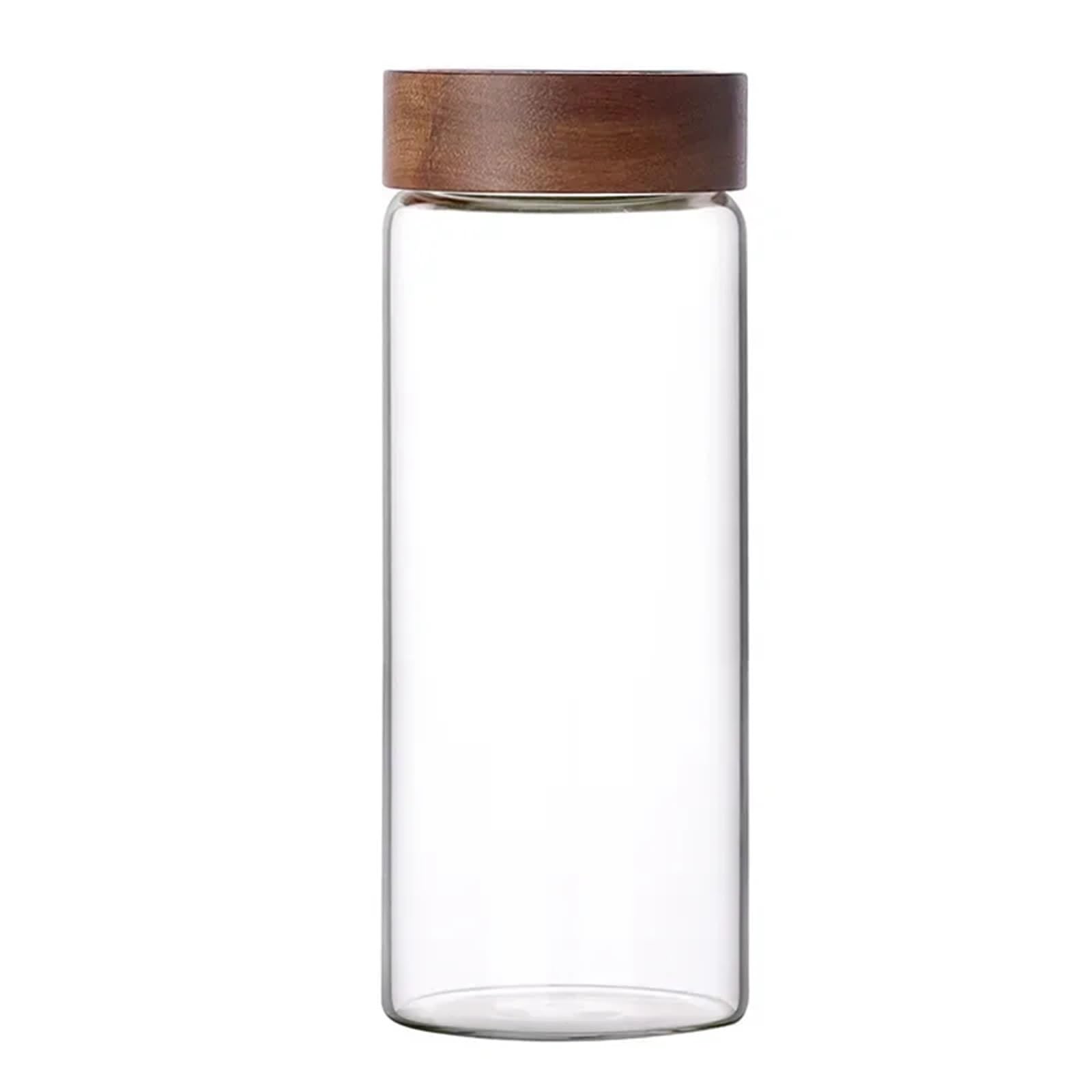 Barattoli Ermetici Contenitori for la conservazione in vetro Barattoli in ad alto borosilicato for alimenti da cucina con coperchi in legno di acacia for chicchi caffè/zucchero/noci(80-200)