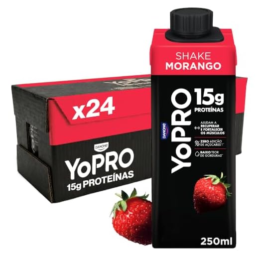 Pack YoPRO Bebida Láctea UHT Morango 15g de Proteínas 250ml -24 Unidades