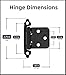 DecoBasics Oil Rubbed Bronze Cabinet Hinges for Kitchen Cabinets (25 Pair -50 Pcs) -1/2