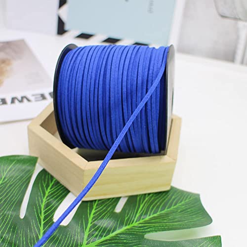 Pamir Tong 100 Yards 2.6Mm Suede Leather Cords Leather Lace Flat Faux Suede Cord String Thread Velvet Cord For Necklace, Bracelet, Beading And Diy Crafts (Royal Blue) #TOP5