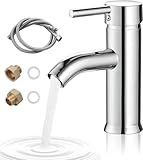 Monomando para lavabo,Grifo de Baño de un Solo Orificio,Caliente y Frío Ajustable,llave para baño de Latón Macizo sin...