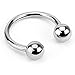 Produktbild Piercing Ring Hufeisen Augenbrauen Lippen Ohr Nasen Intim Piercing Circular Barbell Silber 1,2 mm 10 mm