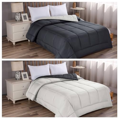 DONATELLA EDREDON Reversible Bicolor - 180 cm., Marengo