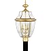 Quoizel NY9043B  Newbury 3-Light Outdoor Lantern, Polished Brass