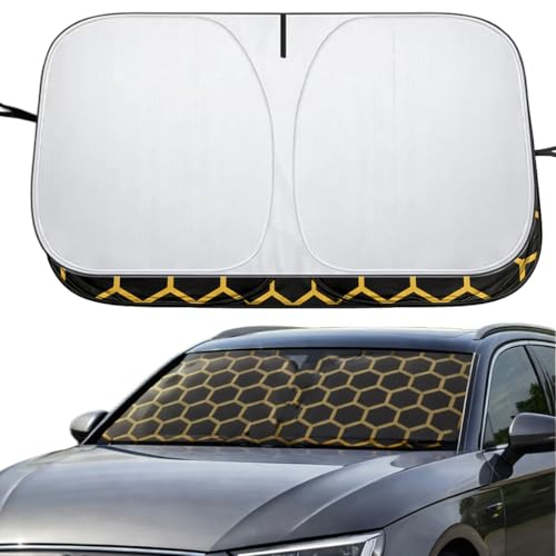 Parasol Coche Delanter, Protector Solar para Parabrisas, Anti UV y Térmico, Compatible con Coches y SUVs 142×70 cm