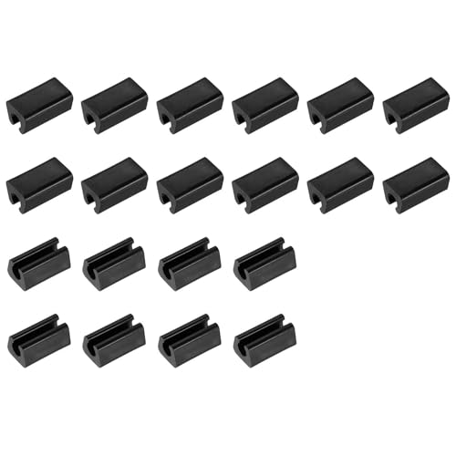 uxcell 24 Pcs Rectangle U Shaped Chair Leg Cover Fit 5-6mm Dia Chair Legs