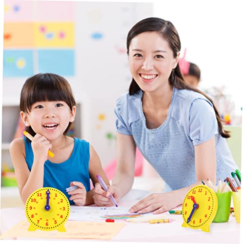 Plafope 2Pcs Clock Model Gear Toy Kids Clock Gear Clock Educational Toddler Toys Studentslearning Clock Brain Toys Learning Time Student Clock Teaching Clock Tool Kids Clock Learning Model #TOP6