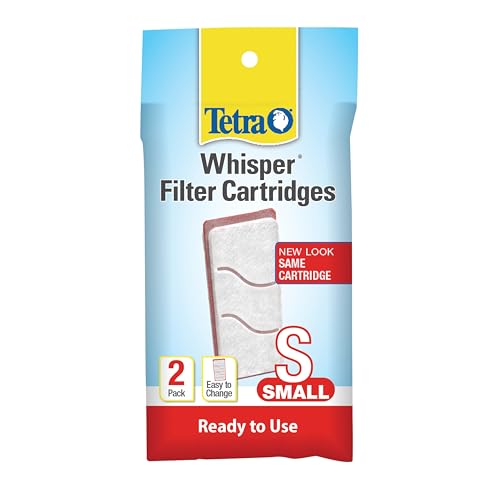 Tetra Whisper Small Filter Cartridges for Aquariums, 2 Count, Ready to Use, Fits Tetra Whisper Filters for Fish Tanks 1 - 4 Gal