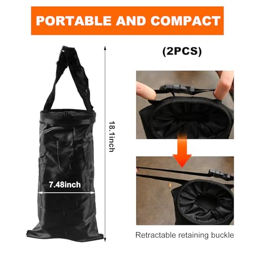 Image of Yourkar 2 PCS Car Garbage Bag, Large Capacity High Quality Trash Bag for Seat Back of Auto, Universal Car Hanging Detachable and Washable Oxford Cloth Garbage Bag, Car Accessories