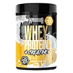 Warrior Whey Protein Powder + Creatine 500g, 20 Servings – High Protein Shake Supplement for Muscle Growth, Recovery & Weight Loss – Low Sugar, Low Carb, Meal Replacement Shake – Vanilla Ice-Cream