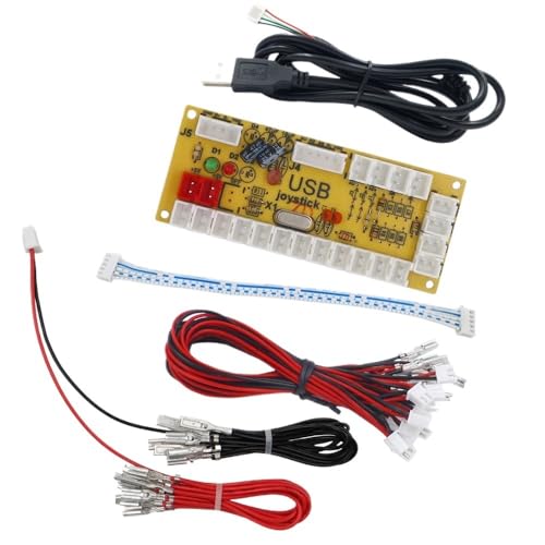 DIY Arcade Joystick Zubehör für 3DS USB Zero Delay Encoder Board Control mit Joystick Dit Kit Taste (Kit 5)