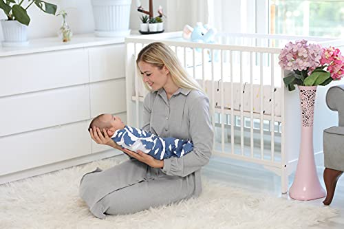 Image of BaeBae Goods Swaddle Blanket, Adjustable Infant Baby Swaddling Wrap Set of 4, Baby Swaddling Wrap Blankets for Boys and Girls Made in Soft Cotton (3-6 Months)