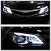 SPEC-D TUNING LED Chrome Projector Headlights Compatible with 2008-2011 Subaru Impreza Outback Sport, 2008-2014 Subaru Impreza WRX, Left + Right Pair Headlamps Assembly