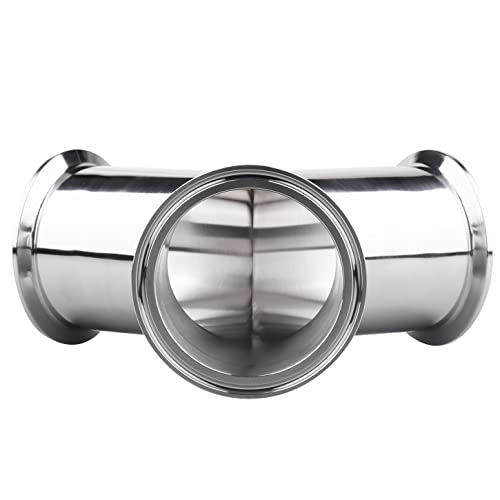 Image of DERNORD Tri Clamp Wye Clamp End True Y Type Cross Tee Tube Stainless Steel 304 Three Way Elbow 3 Inch Pipe OD