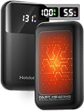 Hotdot Hand Warmers Rechargeable 2 Pack, 4 Heat Levels (104–131°F), Real-Time Temp & Battery Display, Electric Hand Warmers, Fast Heating, Fits in Gloves/Pocket, Gifts for Women & Men
