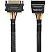 CRJ SATA Power Extension Cable with High Density Black Sleeving 12"