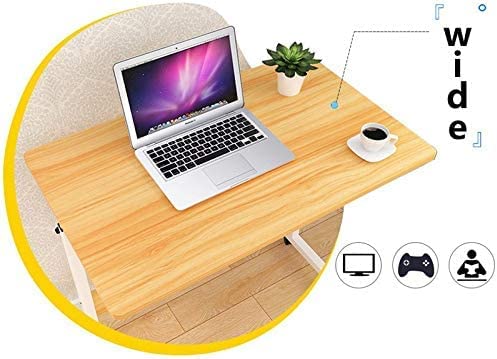 Table de lit réglable en hauteur avec roulettes pour ordinateur - 5