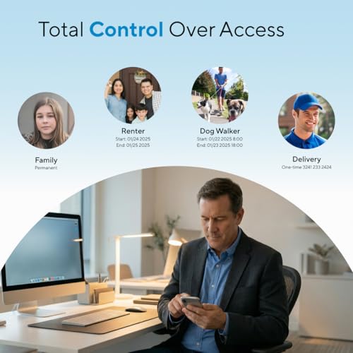 ULTRALOQ U-Bolt WiFi Smart Lock with Door Sensor, Smart Keypad Deadbolt Lock for Front Door, Built-in Wi-Fi, Remote Control, App Passcode Unlock, Auto Unlock, Auto Locking, Share Access, ANSI Grade 1 thumbnail 4