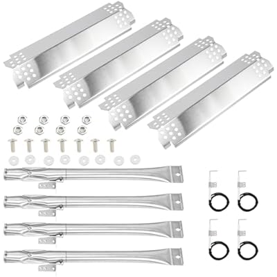 SearCook Replacement Parts Kit for Home Depot Nexgrill 4 Burner 720-0830H, 720-0830D, 720-0783E, 720-0888N, Members Mark 720-0830F, Kenmore 122.33492410, Grill Burners, Heat Plates, Igniters