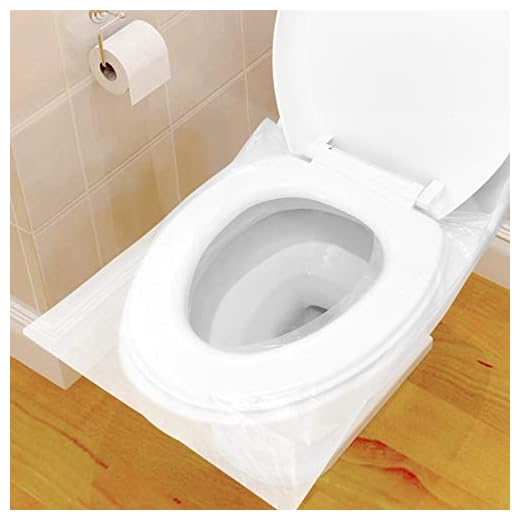Protector WC Desechable Impermeable, HTBAKOI Protector Water Desechables Papel Cubre Inodoro 60 PCS Paquete Individual Material Antibacteriano Talla Universal Funda Desechable wc para Baño