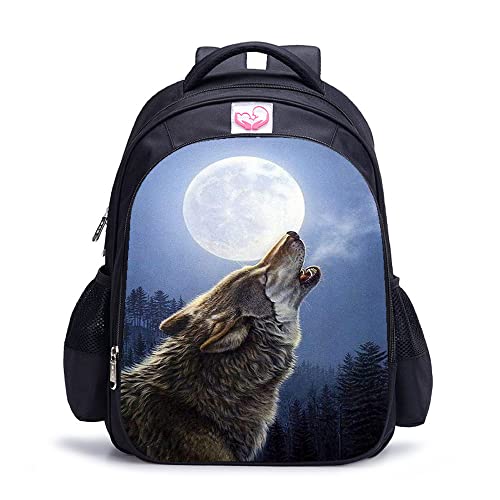 Sac à dos loup anti-fatigue 41x28x12 cm pour ranger facilement toutes les fournitures