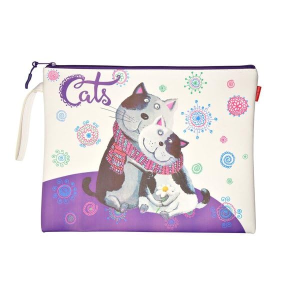 Bruno Visconti Zip Folder "Funny Cat" (4) 34 ✎ 26 ┎ 14-001/01