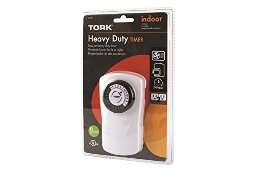 Nsi Industries Tork 405B Easy-Set Heavy-Duty Indoor 15-Amp 24-Hour Mechanical Plug-In Appliance Timer - - Compatible With Incandescent/Compact Fluorescent/Led - Features 2 Outlet Receptacles #TOP2