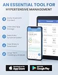 IMDK Blood Pressure Monitors - Arm Blood Pressure Monitors for Home Use, Accuracy of ±3 mmHg, Cuff '8.7-16.5' inch Adjustable, Hypertension Management APP for iOS & Android